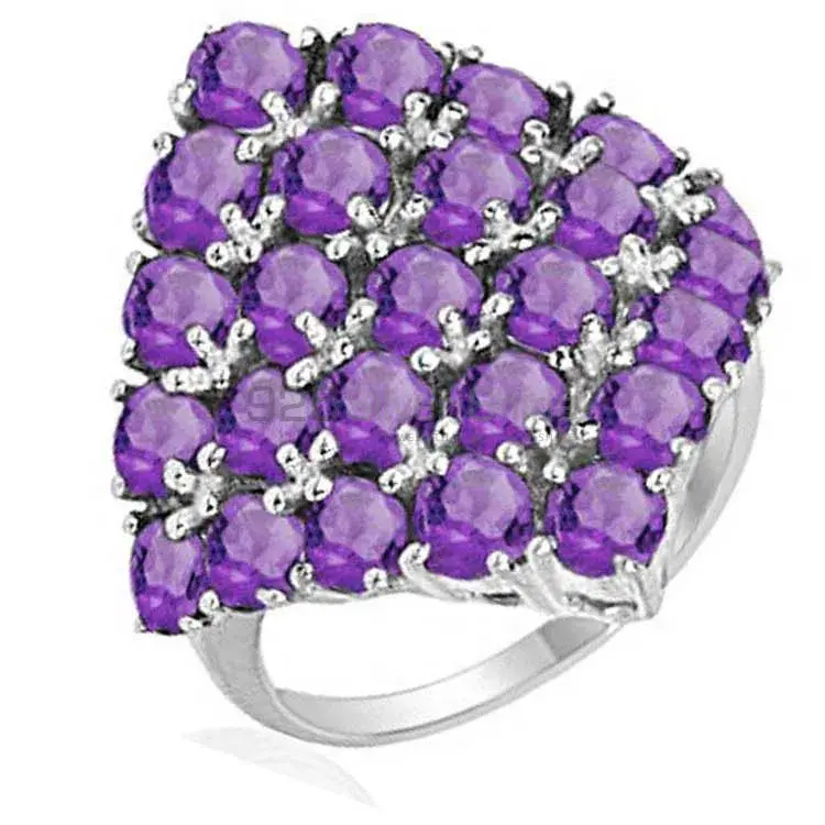 925 Sterling Silver Handmade Rings In Amethyst Gemstone Jewelry 925SR2049_0