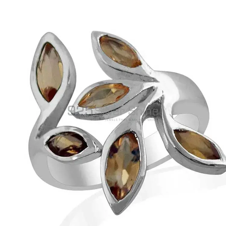 925 Sterling Silver Handmade Rings In Citrine Gemstone Jewelry 925SR1429_1