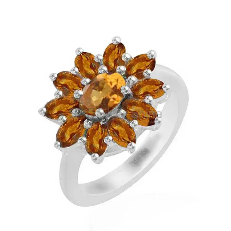 925 Sterling Silver Handmade Rings In Citrine Gemstone Jewelry 925SR1745_1