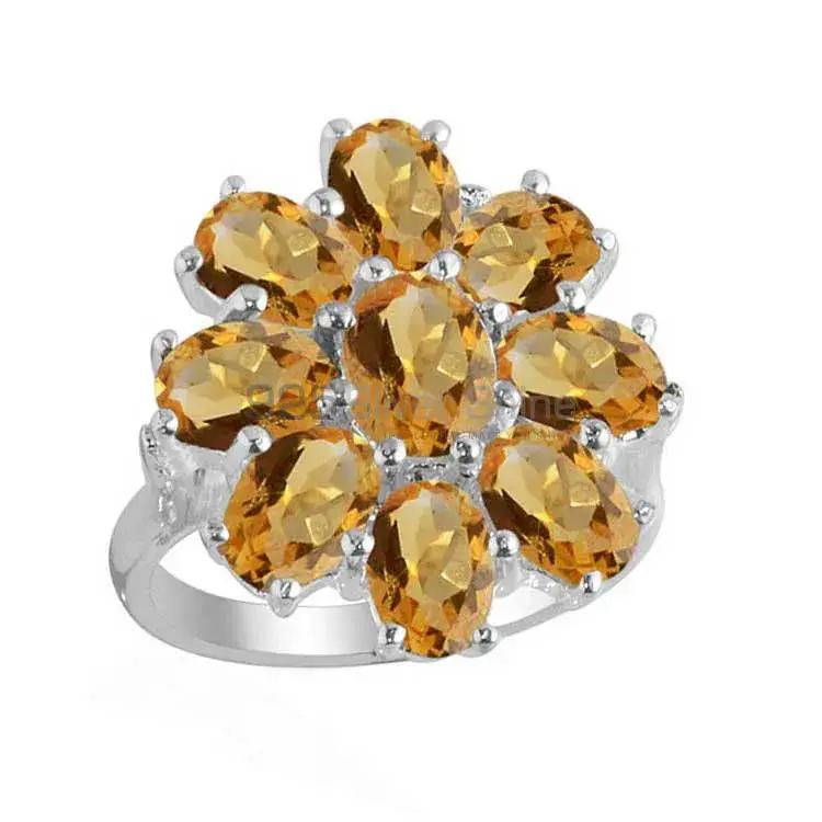 925 Sterling Silver Handmade Rings In Citrine Gemstone Jewelry 925SR2128_1