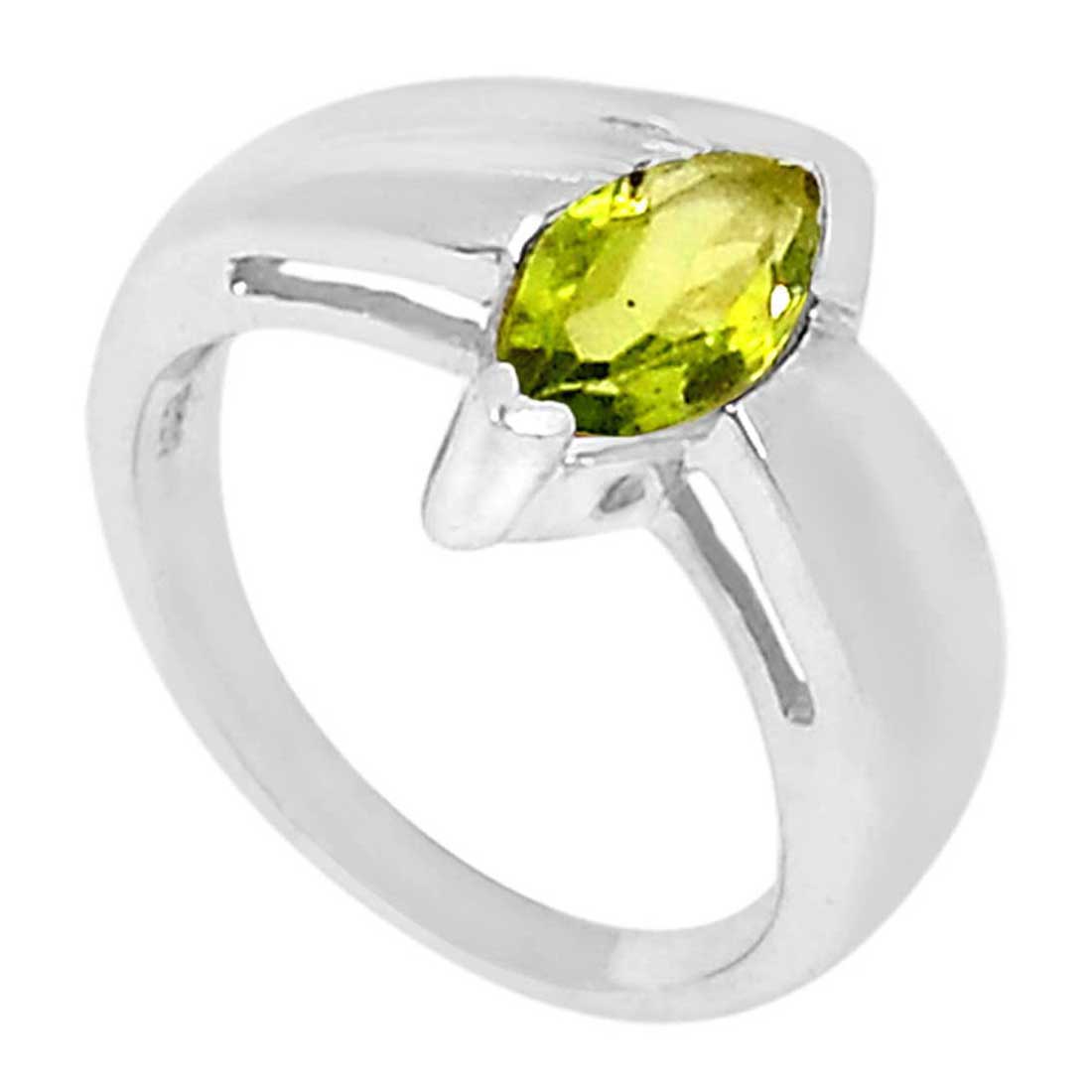 925 Sterling Silver Handmade Rings In Peridot Gemstone Jewelry 925SR904_1