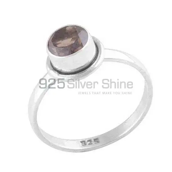 925 Sterling Silver Handmade Rings In Smoky Quartz Gemstone Jewelry 925SR3495_1