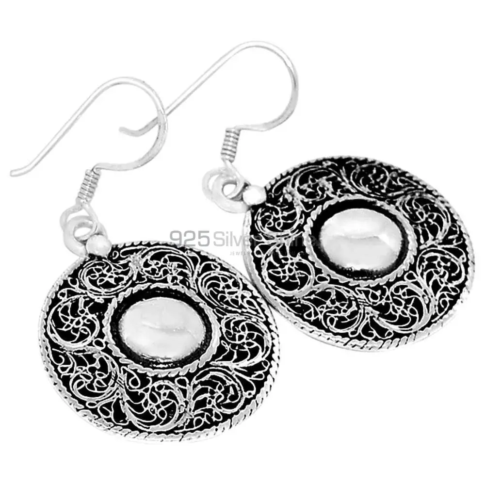 925 Sterling Silver Oxidized Handmade Earrings 925SE2880_2