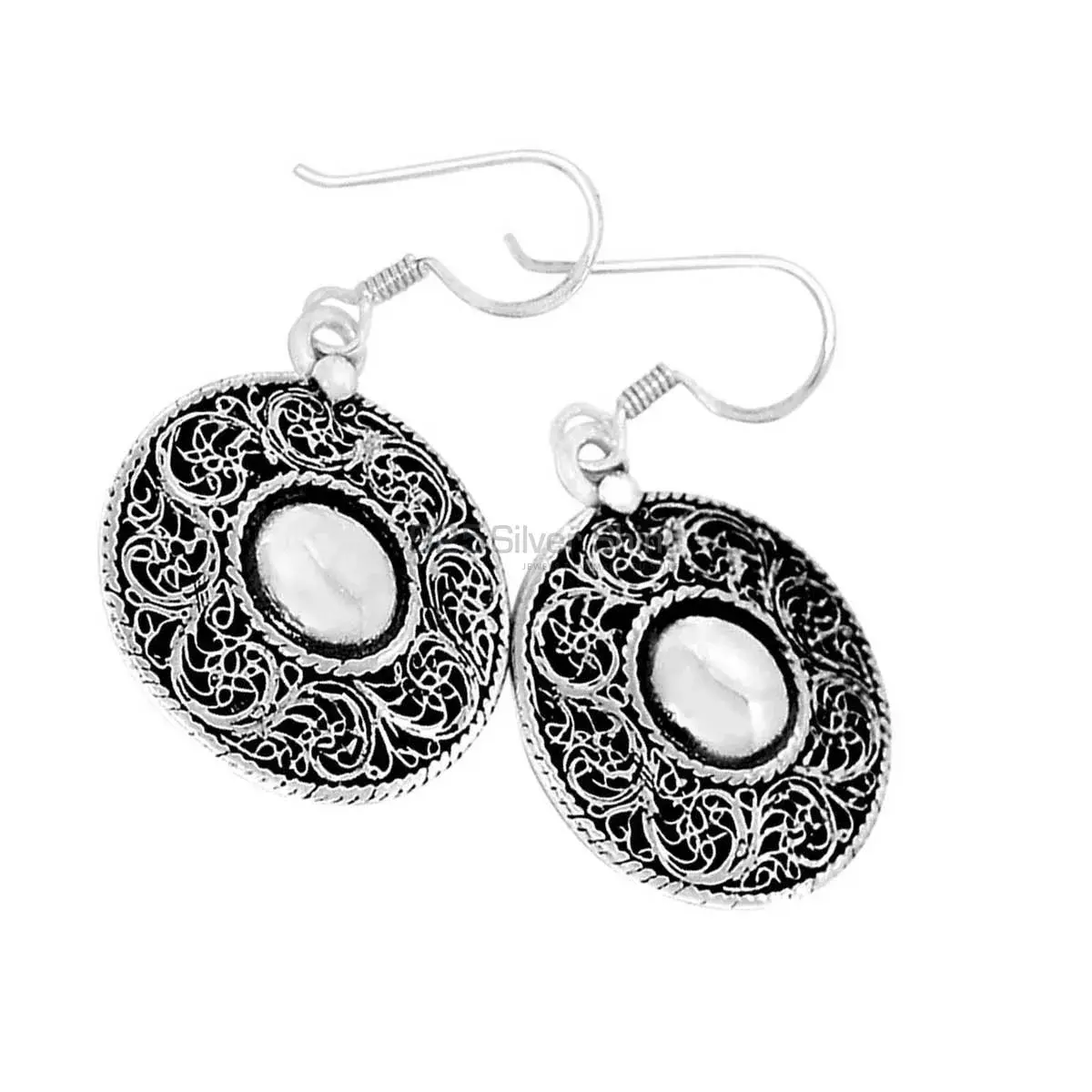 925 Sterling Silver Oxidized Handmade Earrings 925SE2880_3