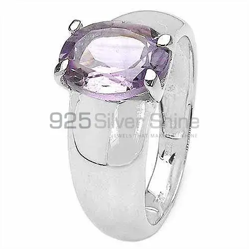 Natural Amethyst Birthstone Sterling Silver Rings 925SR3149_0