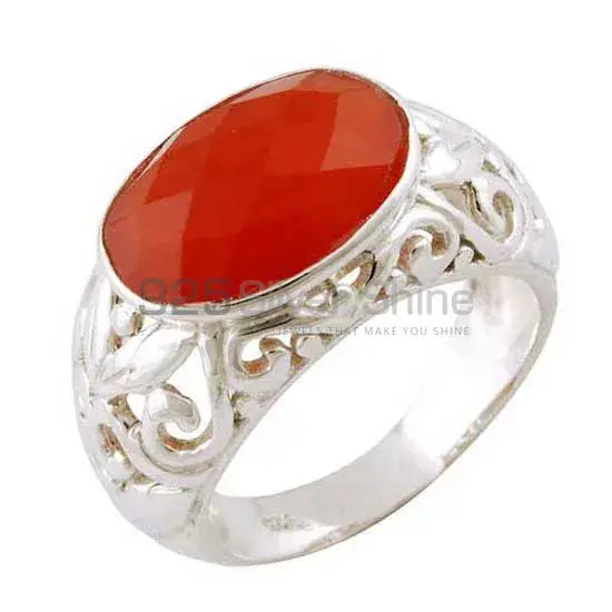 925 Sterling Silver Rings In Carnelian Gemstone Jewelry 925SR3401_1
