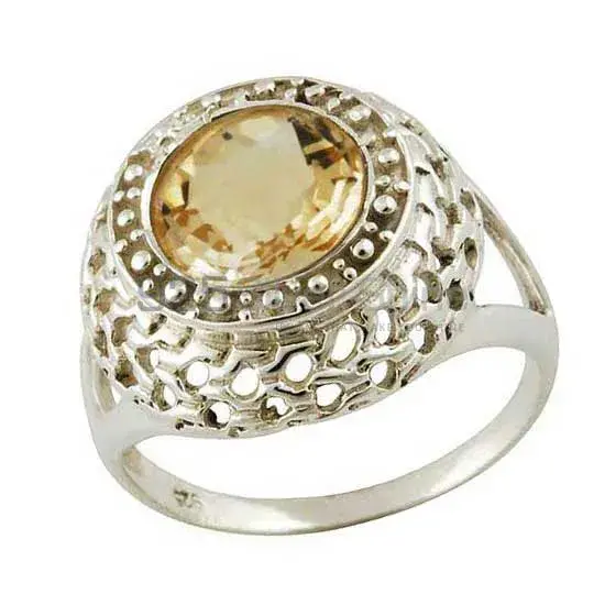 Stunning Citrine Gemstone Sterling Silver Rings 925SR3559_1