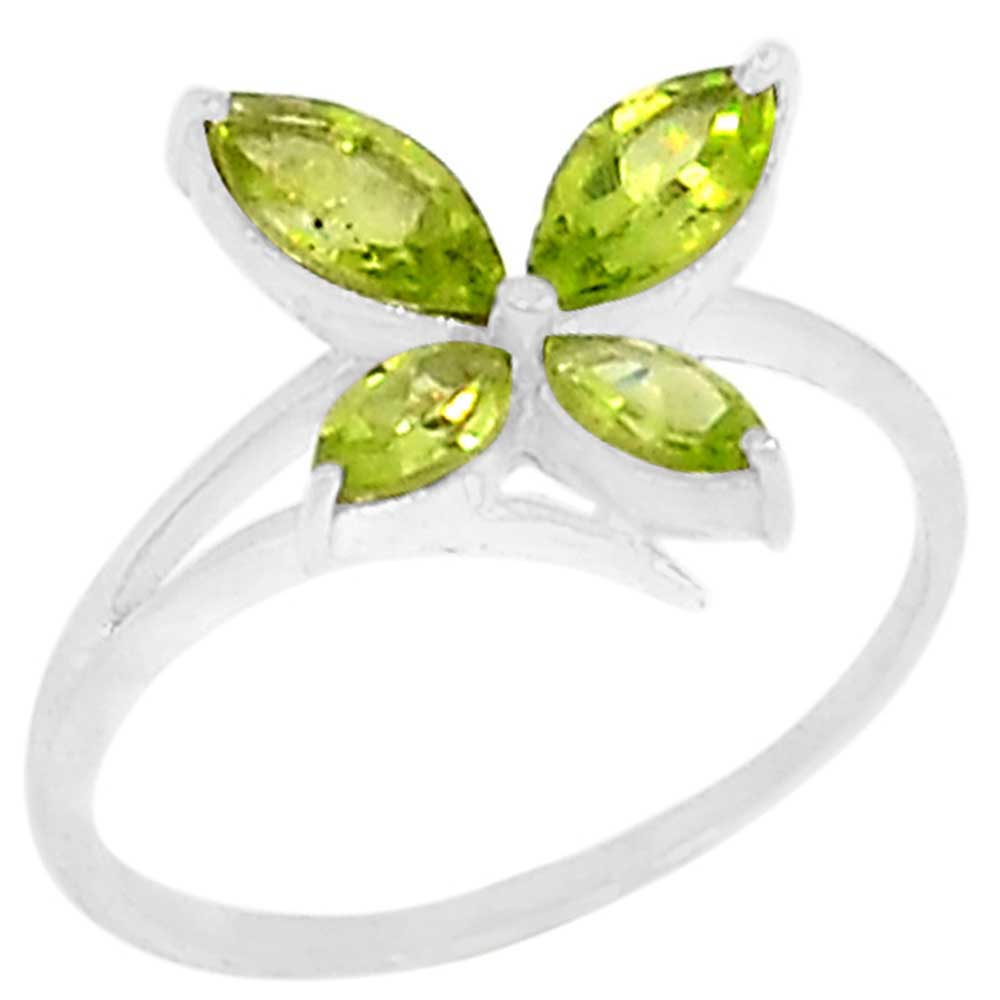 925 Sterling Silver Rings In Peridot Gemstone Jewelry 925SR889_0