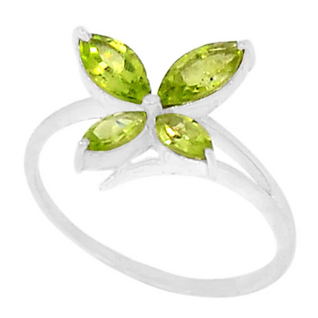 925 Sterling Silver Rings In Peridot Gemstone Jewelry 925SR889_1