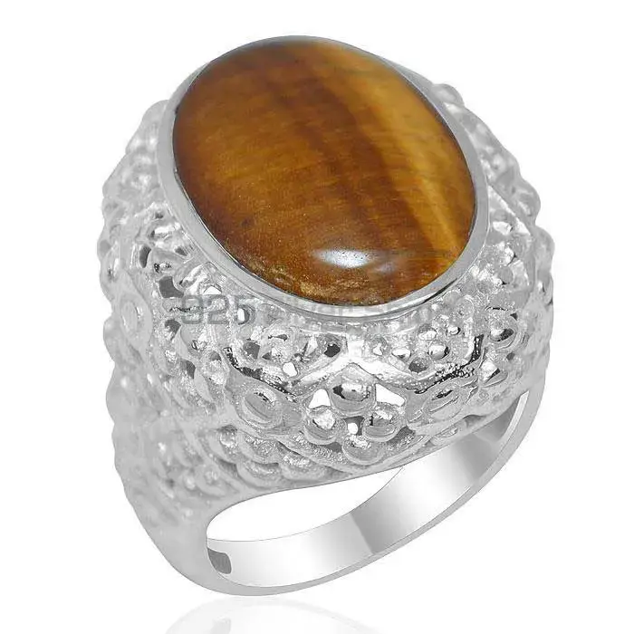 925 Sterling Silver Rings In Tiger's Eye Gemstone Jewelry 925SR1955_0