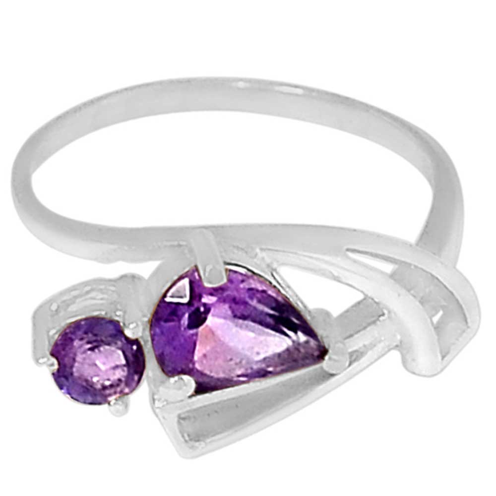 925 Sterling Silver Rings In Amethyst Gemstone Jewelry 925SR899
