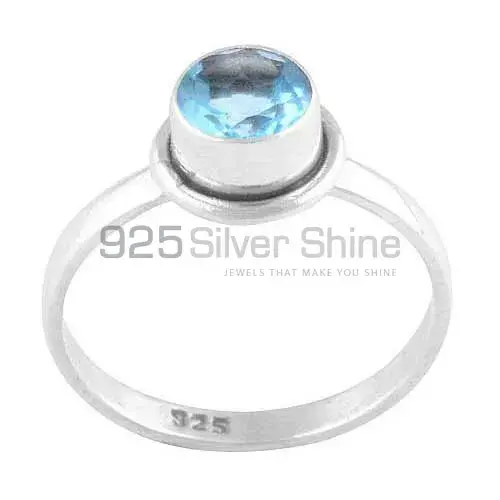 925 Sterling Silver Rings In Blue Topaz Gemstone Jewelry 925SR3490_0