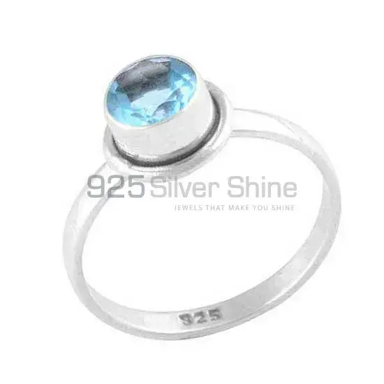 925 Sterling Silver Rings In Blue Topaz Gemstone Jewelry 925SR3490_1