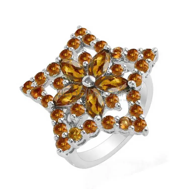 925 Sterling Silver Rings In Citrine Gemstone Jewelry 925SR1740_1