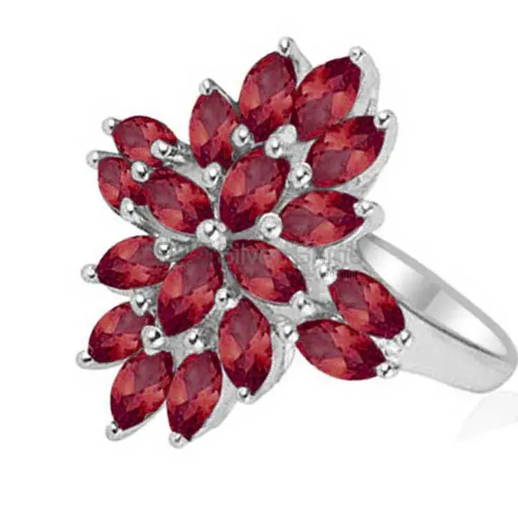 925 Sterling Silver Rings In Garnet Gemstone Jewelry 925SR1819_0
