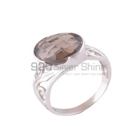 925 Sterling Silver Rings In Smoky Quartz Gemstone Jewelry 925SR3569_0
