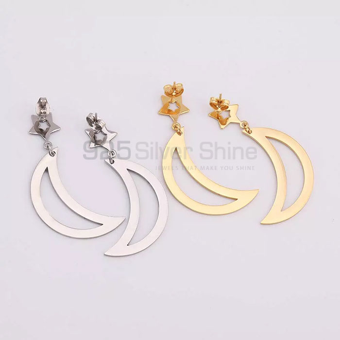 Moon Sterling Silver Star Stud Earring MOME385_1