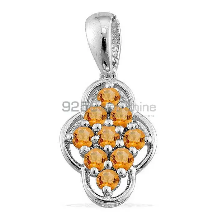 925 Fine Silver Pendants In Citrine Gemstone Jewelry 925SP1690