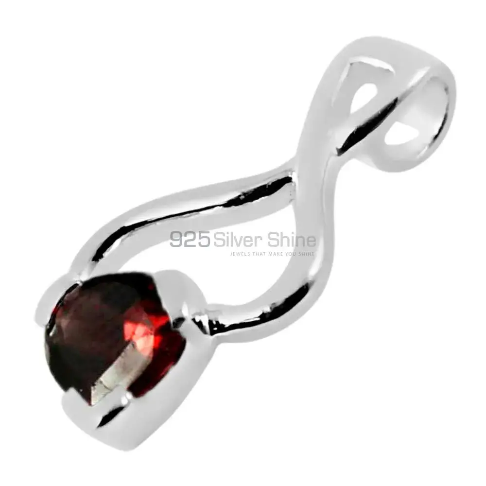 925 Fine Silver Pendants In Garnet Gemstone Jewelry 925SP256-4_1