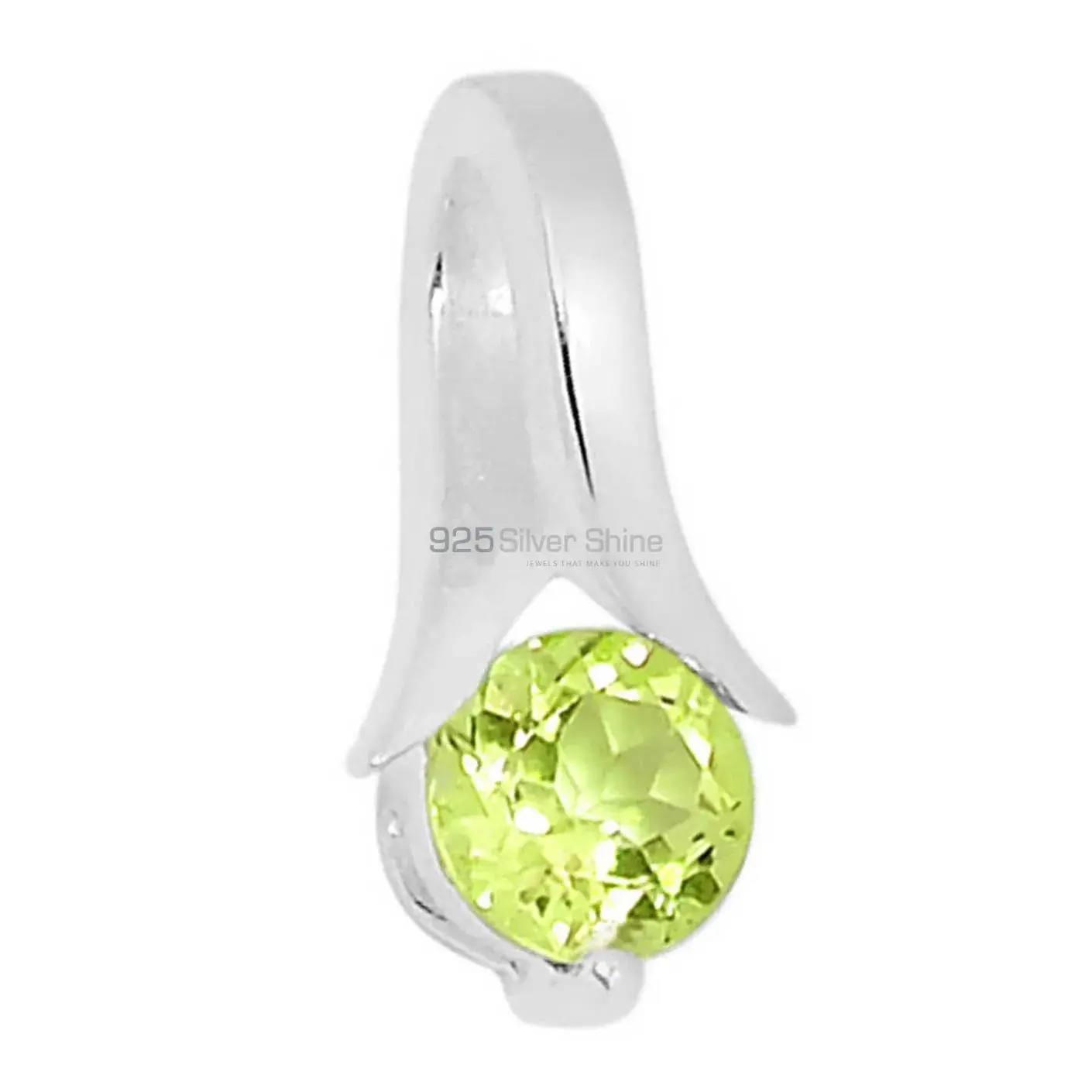 925 Fine Silver Pendants In Peridot Gemstone Jewelry 925SSP306-4_1
