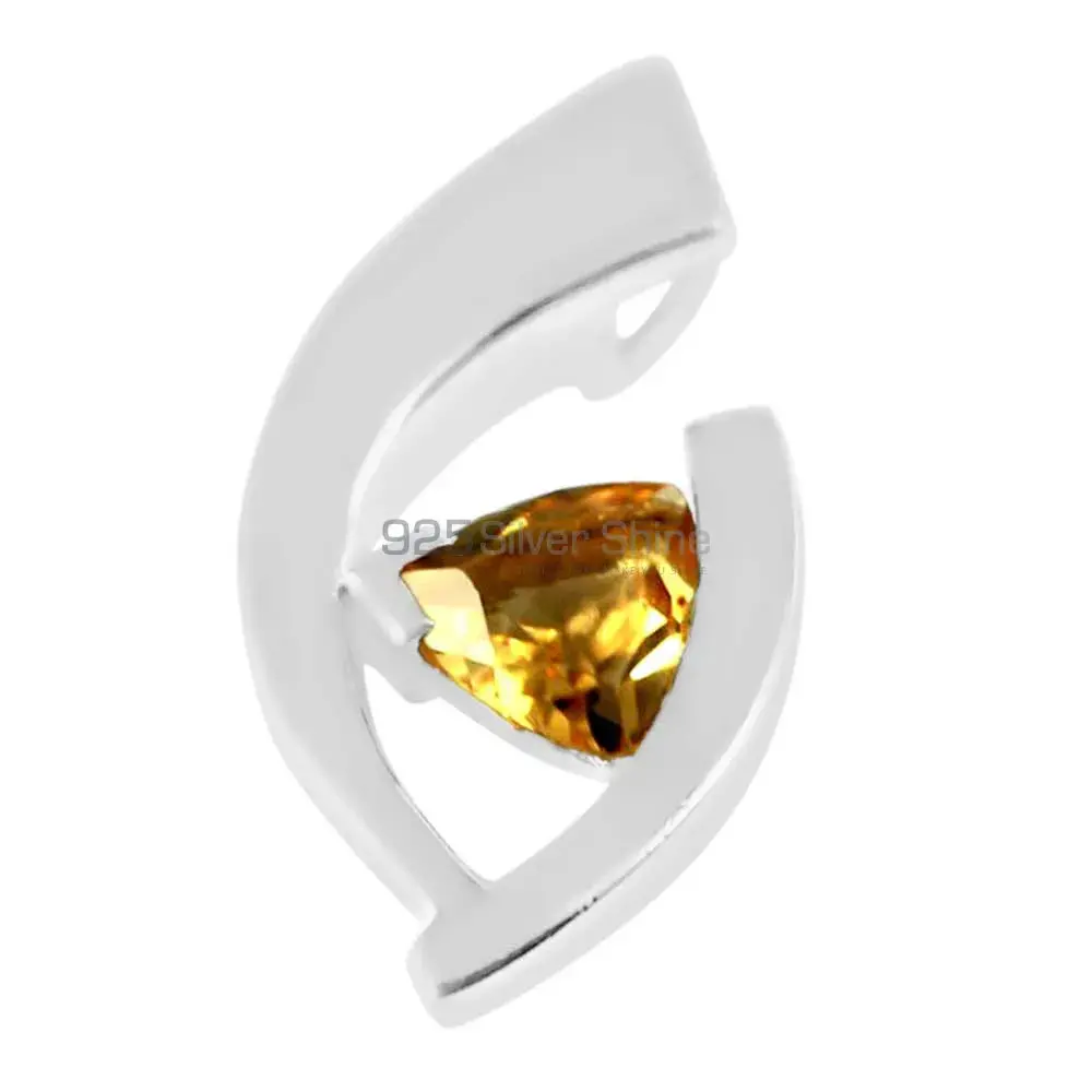 925 Solid Silver Pendants In Citrine Gemstone Jewelry 925SP224-1_1