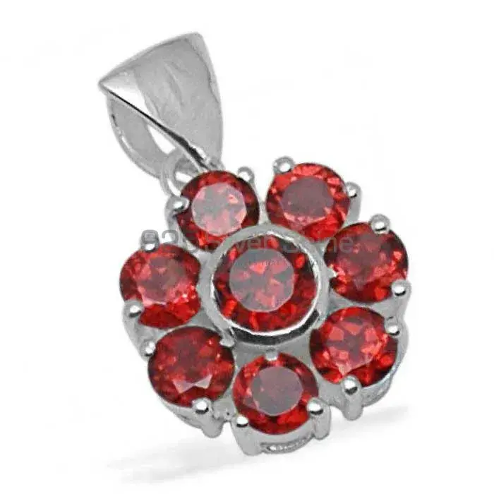 925 Solid Silver Pendants In Garnet Gemstone Jewelry 925SP1434_1