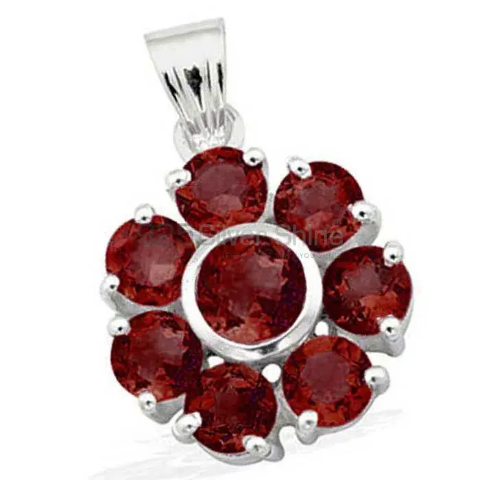 925 Solid Silver Pendants In Garnet Gemstone Jewelry 925SP1584_0
