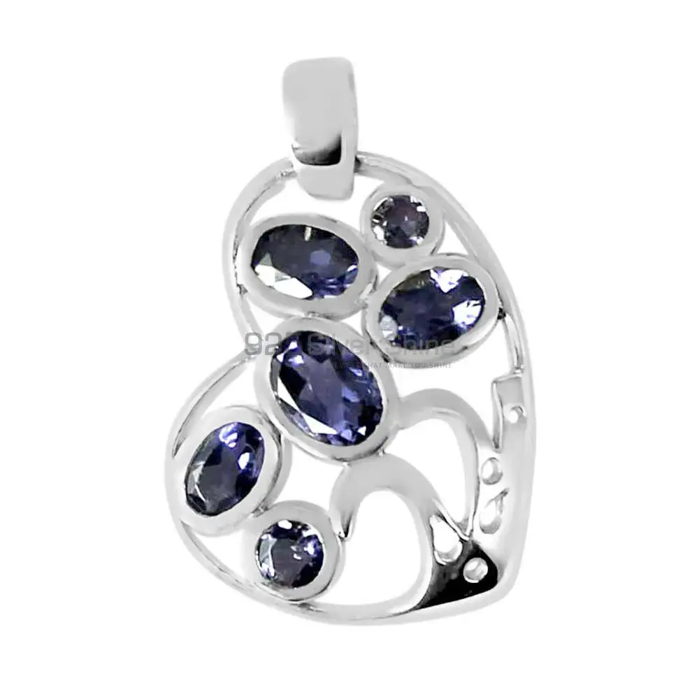 925 Solid Silver Pendants In Iolite Gemstone Jewelry 925SP230-9_1