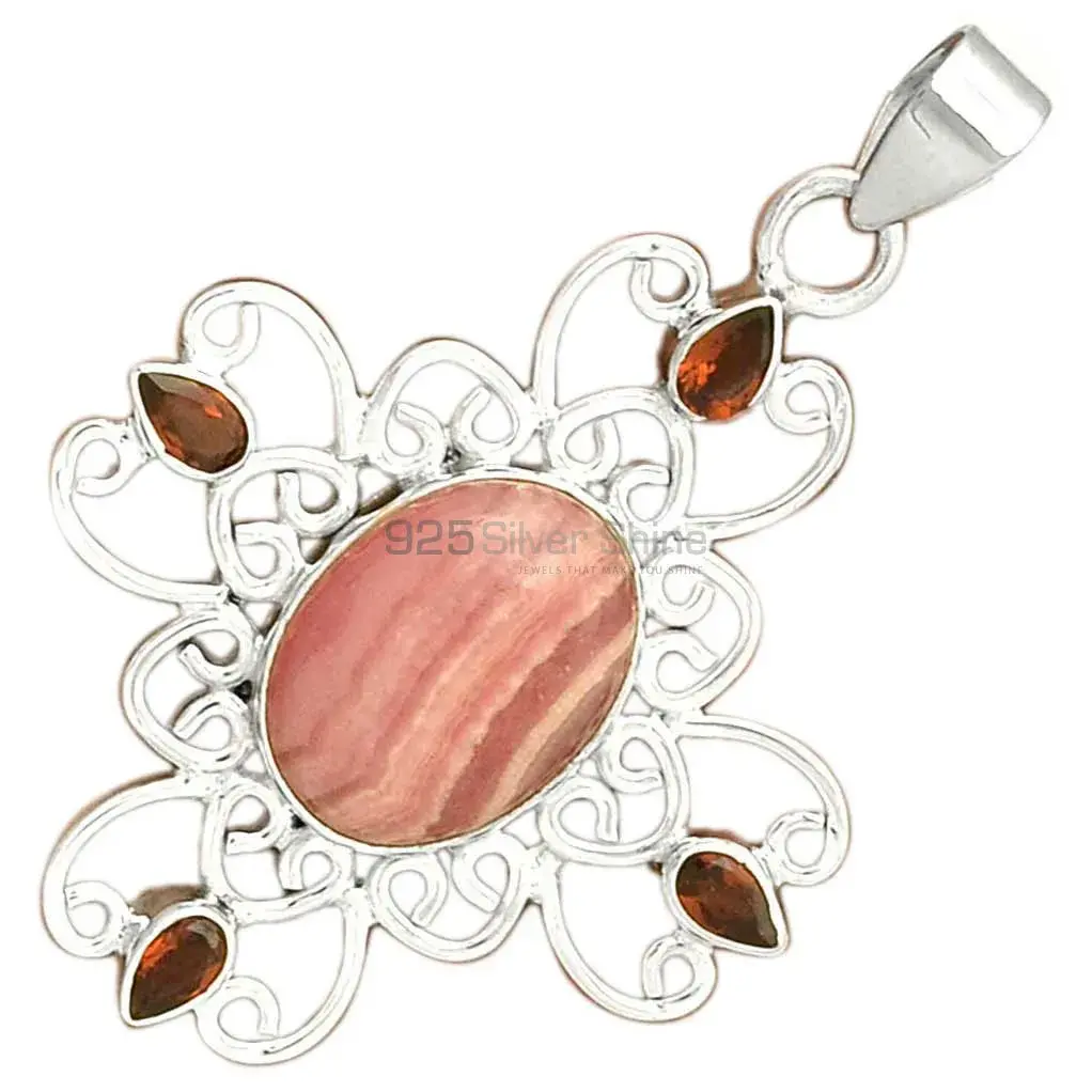 925 Solid Silver Pendants In Multi Gemstone Jewelry 925SP097-9_2