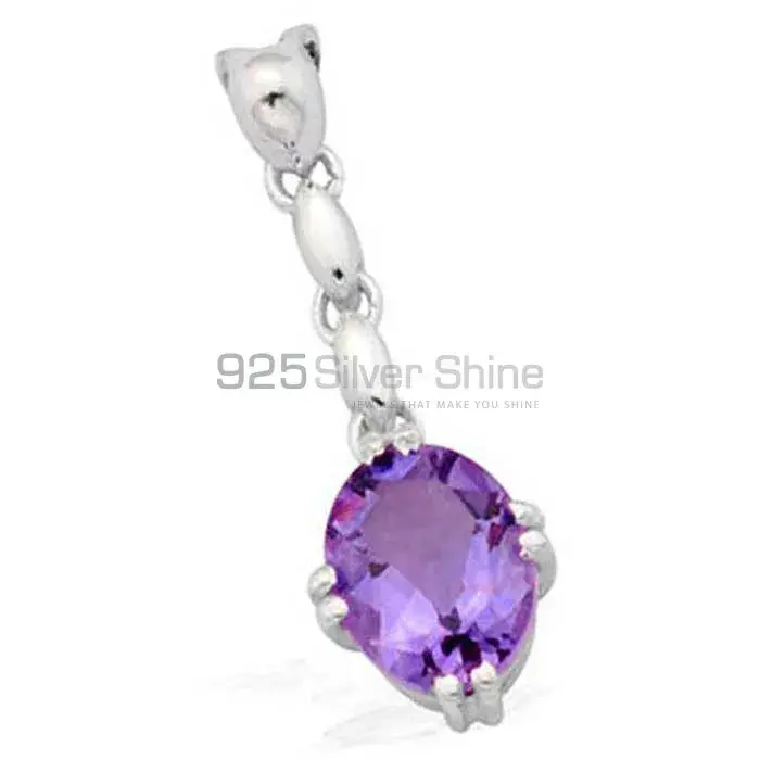 Amethyst Gemstone Handmade Pendants In Solid Sterling Silver Jewelry 925SP1597_1