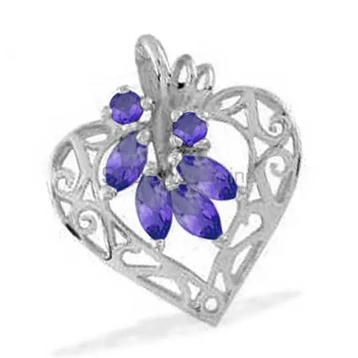 Amethyst Gemstone Handmade Pendants In Solid Sterling Silver Jewelry 925SP1647_0