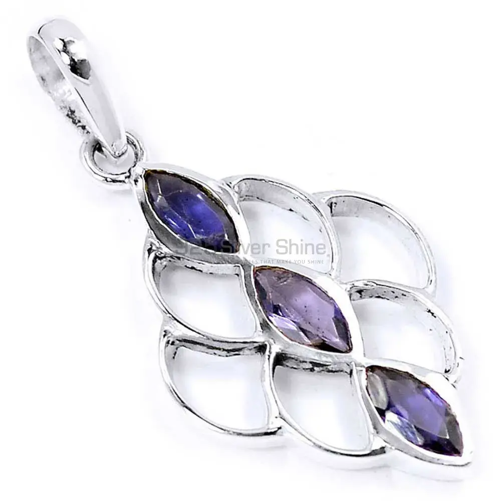 Amethyst Gemstone Pendants In 925 Fine Silver Jewelry 925SSP312-1_0