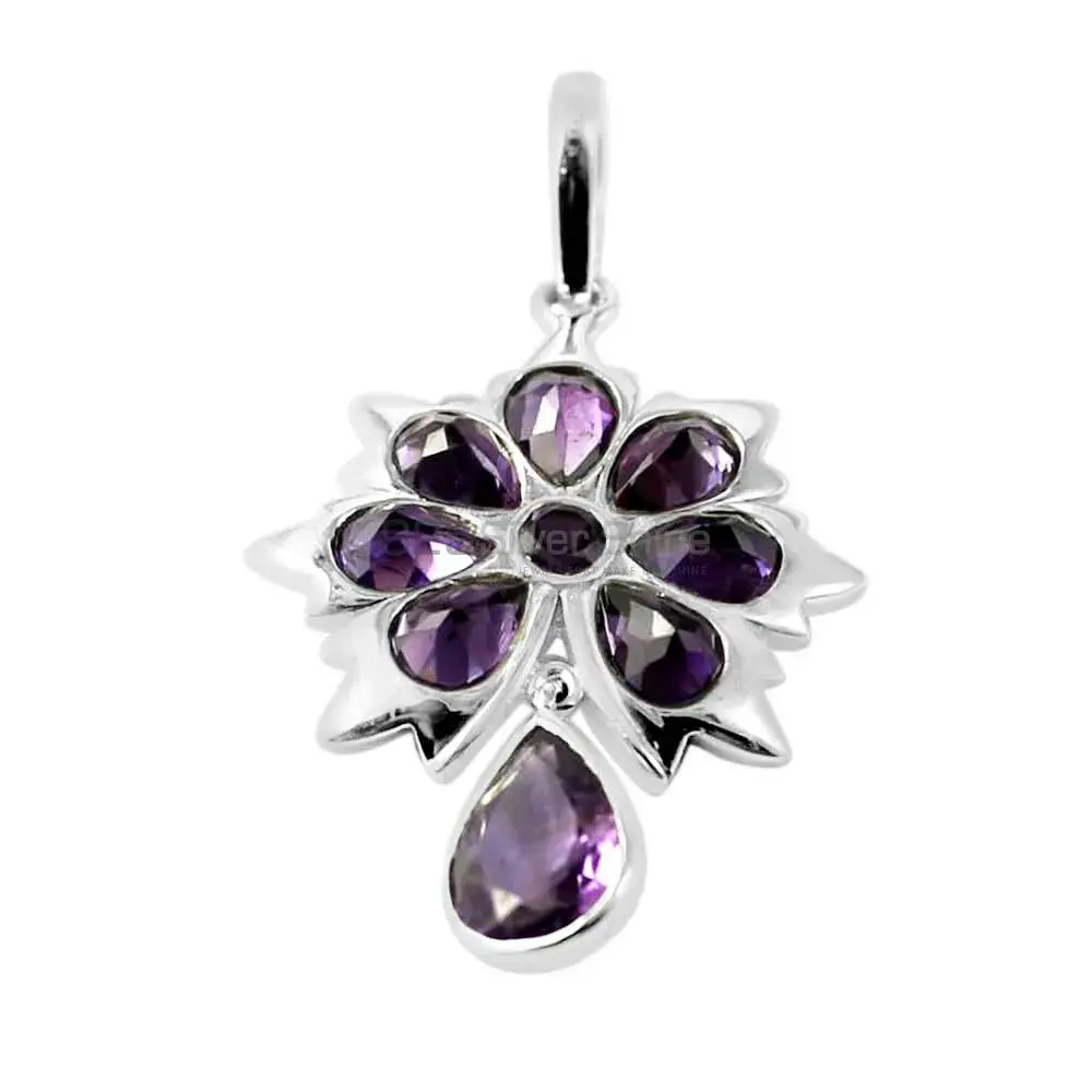 Amethyst Gemstone Pendants In Fine Sterling Silver Jewelry 925SP226-4_1