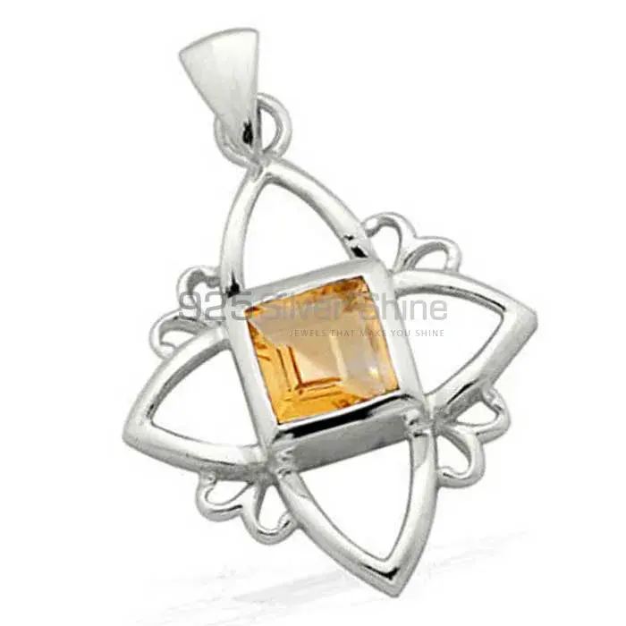 Citrine Gemstone Pendants In 925 Fine Silver Jewelry 925SP1565_1