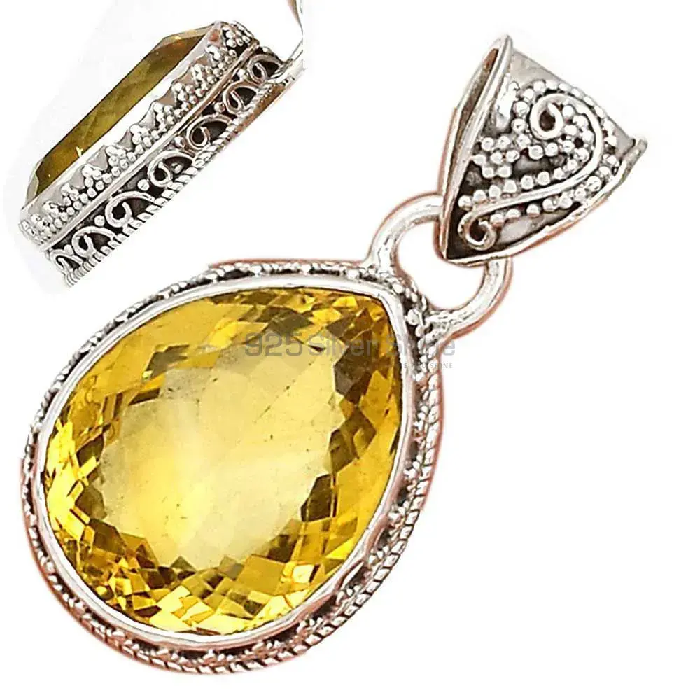 Citrine Gemstone Pendants In 925 Fine Silver Jewelry 925SP189-2_7