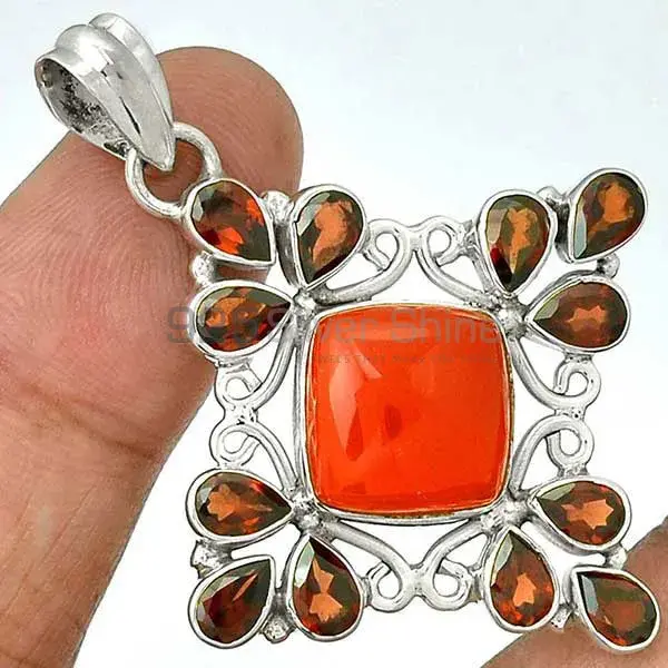 Fine Sterling Silver Pendants In Multi Gemstone Jewelry 925SP37-1_1