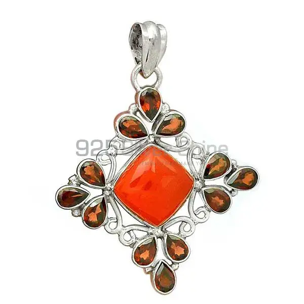 Fine Sterling Silver Pendants In Multi Gemstone Jewelry 925SP37-1_2