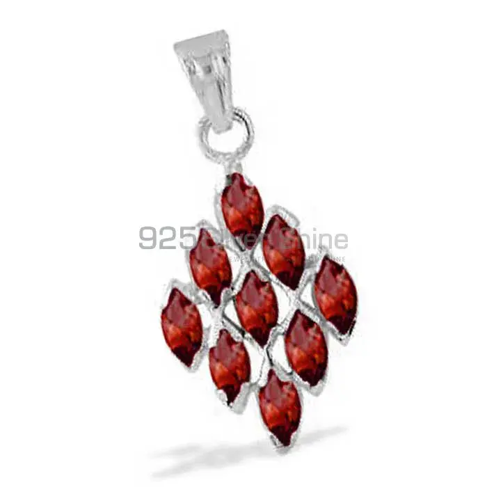 Garnet Gemstone Pendants In 925 Solid Silver Jewelry 925SP1659_0