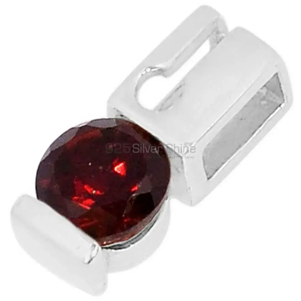 Garnet Gemstone Pendants In 925 Fine Silver Jewelry 925SSP338-4_1