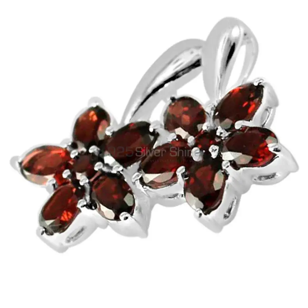 Garnet Gemstone Pendants In Fine Sterling Silver Jewelry 925SP258-4_0