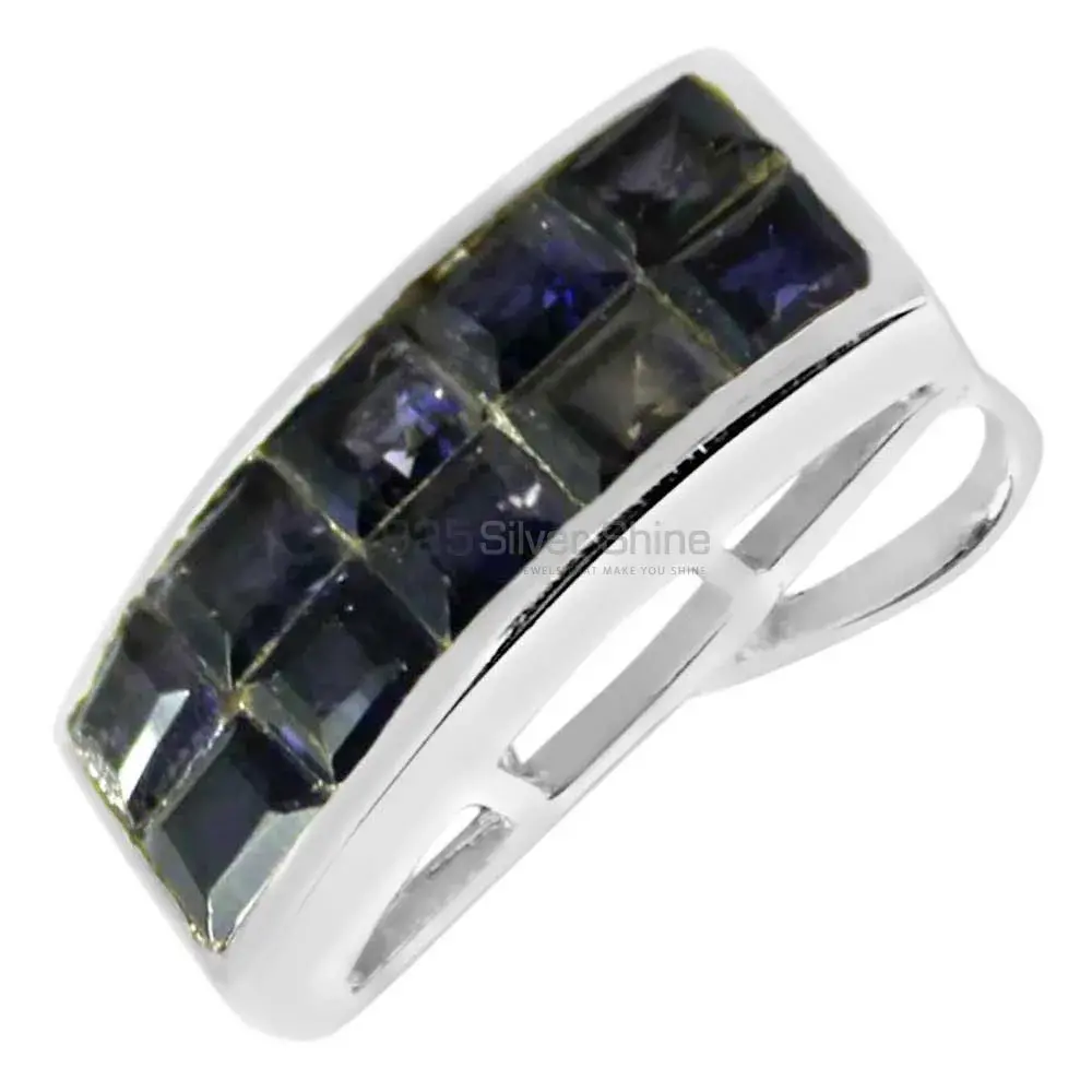 Iolite Gemstone Pendants In 925 Fine Silver Jewelry 925SP245-4_1