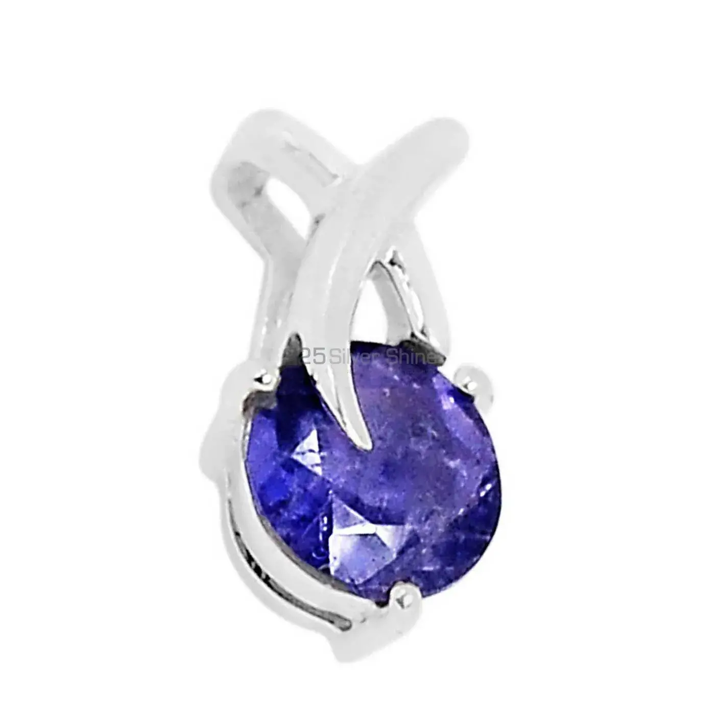Iolite Gemstone Pendants In 925 Fine Silver Jewelry 925SSP322_1