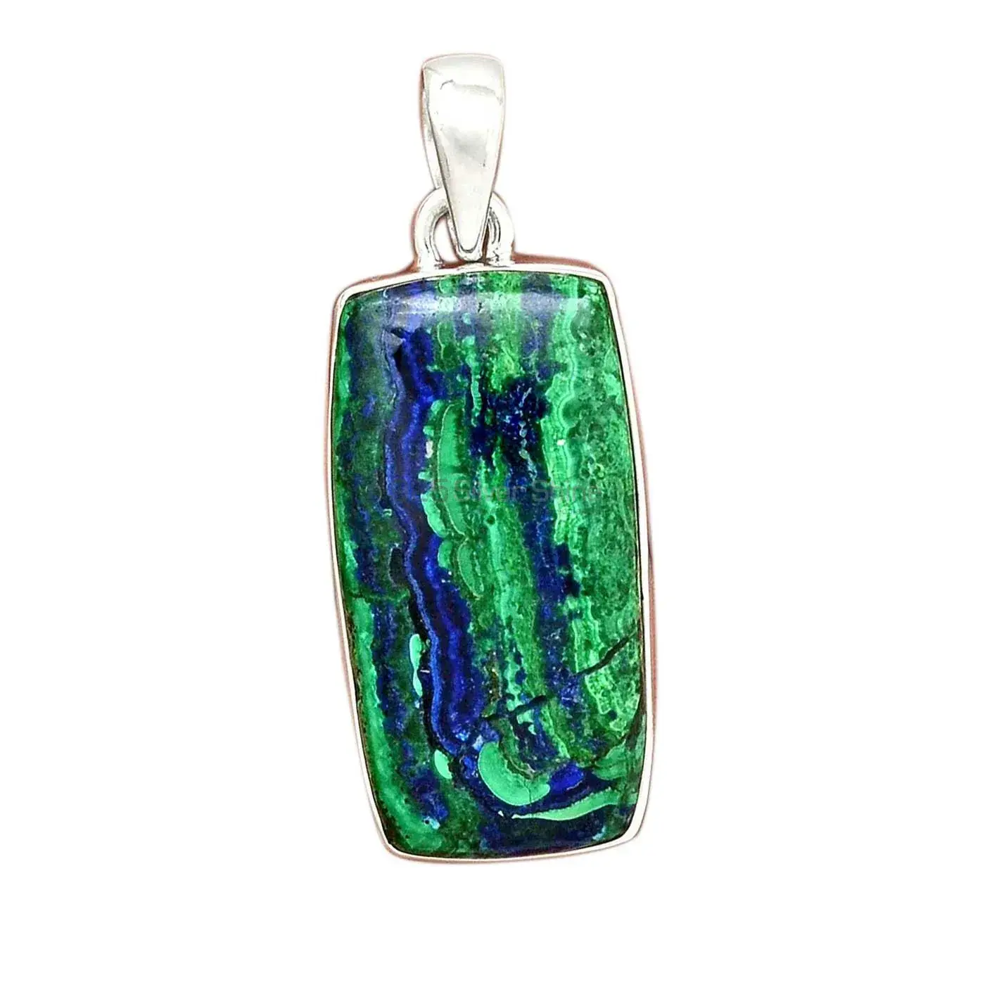 Malachite in Chrysocolla Gemstone Pendants In 925 Solid Silver Jewelry 925SP137_10