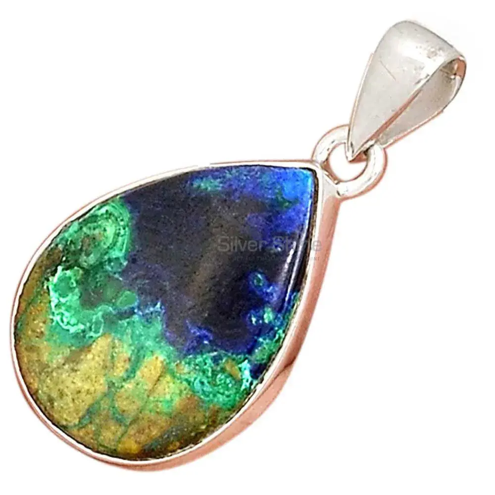Malachite in Chrysocolla Gemstone Pendants In 925 Solid Silver Jewelry 925SP137_11