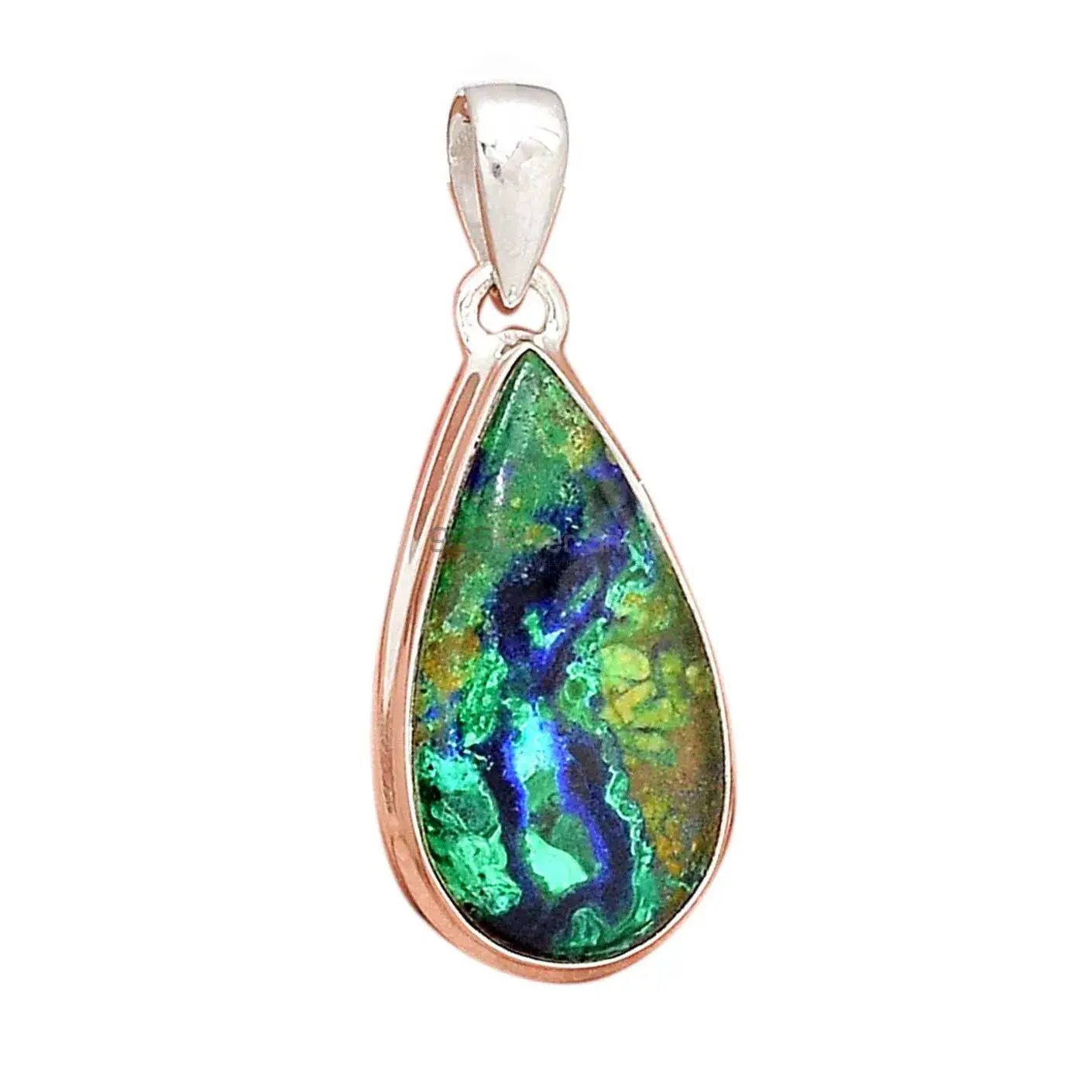 Malachite in Chrysocolla Gemstone Pendants In 925 Solid Silver Jewelry 925SP137_14