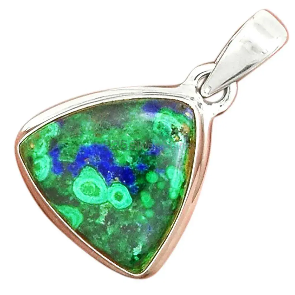 Malachite in Chrysocolla Gemstone Pendants In 925 Solid Silver Jewelry 925SP137_15