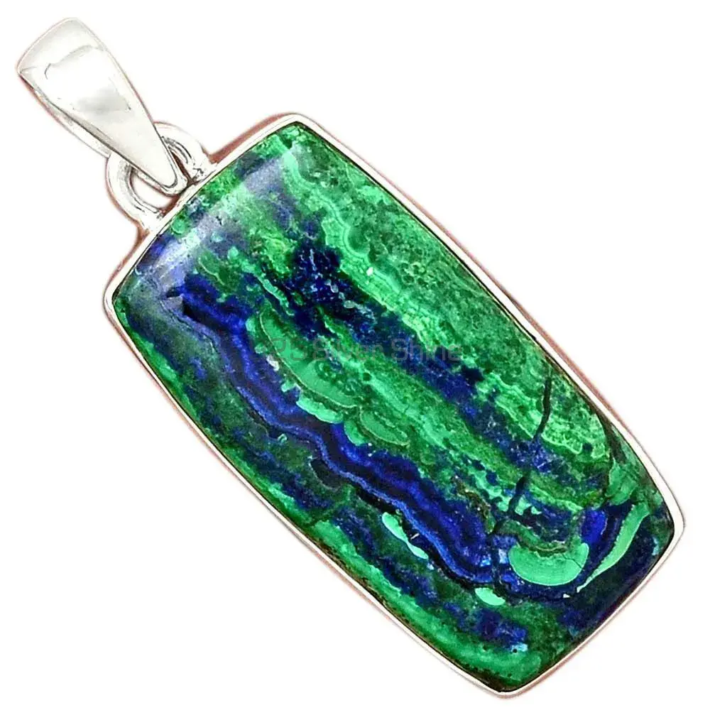 Malachite in Chrysocolla Gemstone Pendants In 925 Solid Silver Jewelry 925SP137_19