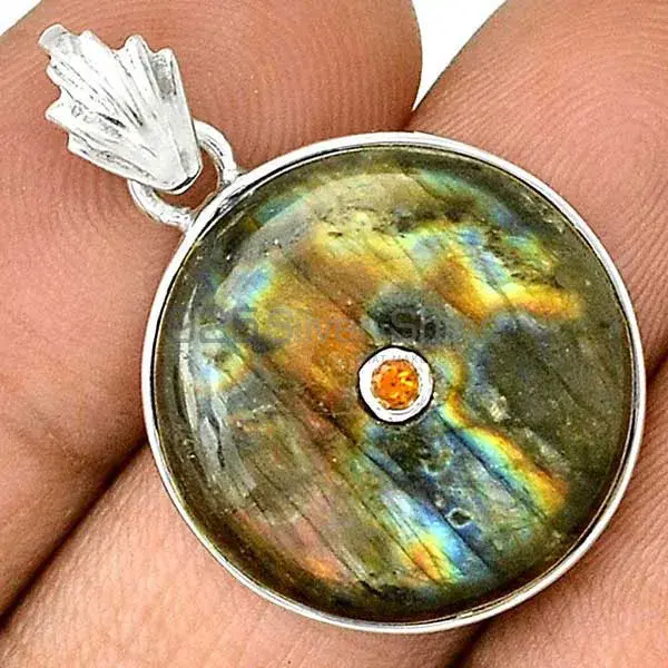 Multi Gemstone Pendants In 925 Solid Silver Jewelry 925SP70-11_0