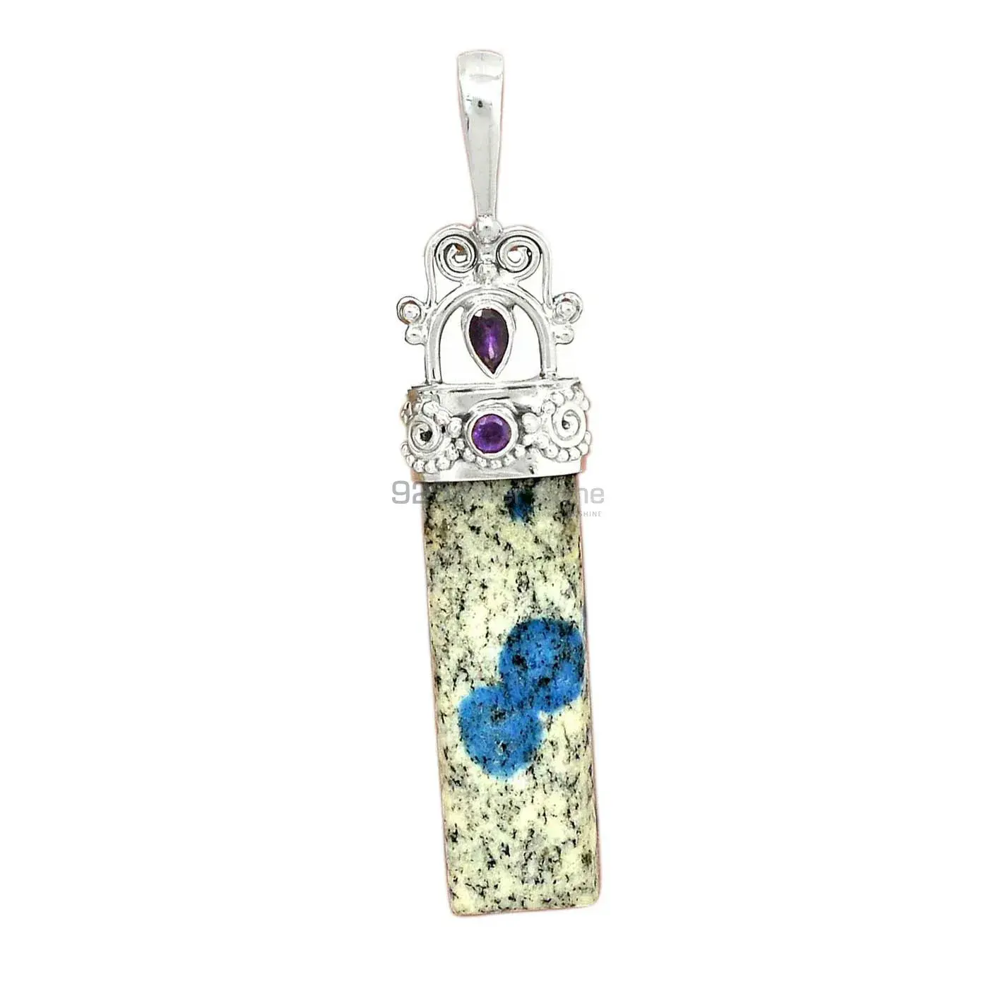 Multi Gemstone Pendants In 925 Fine Silver Jewelry 925SP59-2_3