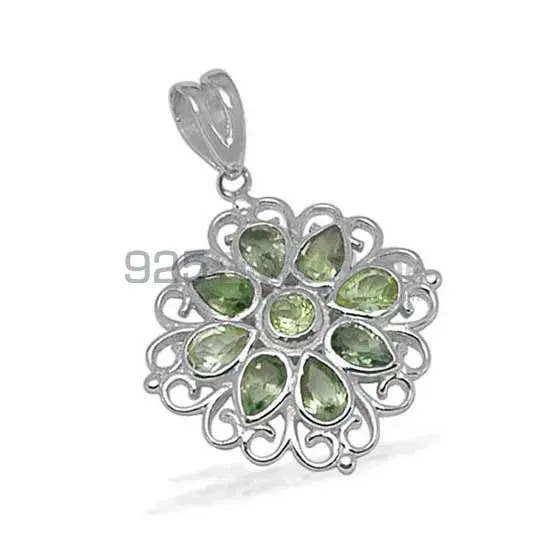 Peridot Gemstone Handmade Pendants In Solid Sterling Silver Jewelry 925SP1397_1